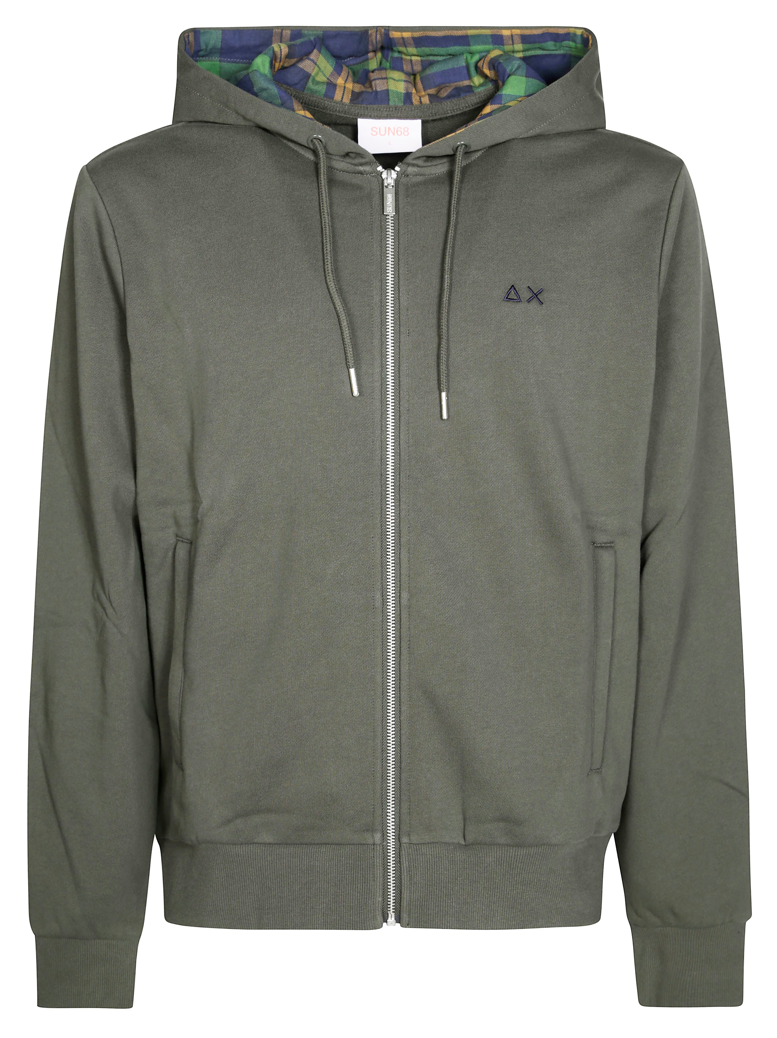 Soft Contrast Zip-Up Hoodie for Men