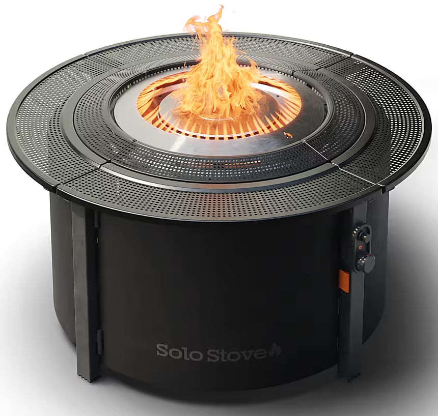 Infinity Flame Propane Fire Pit in Black