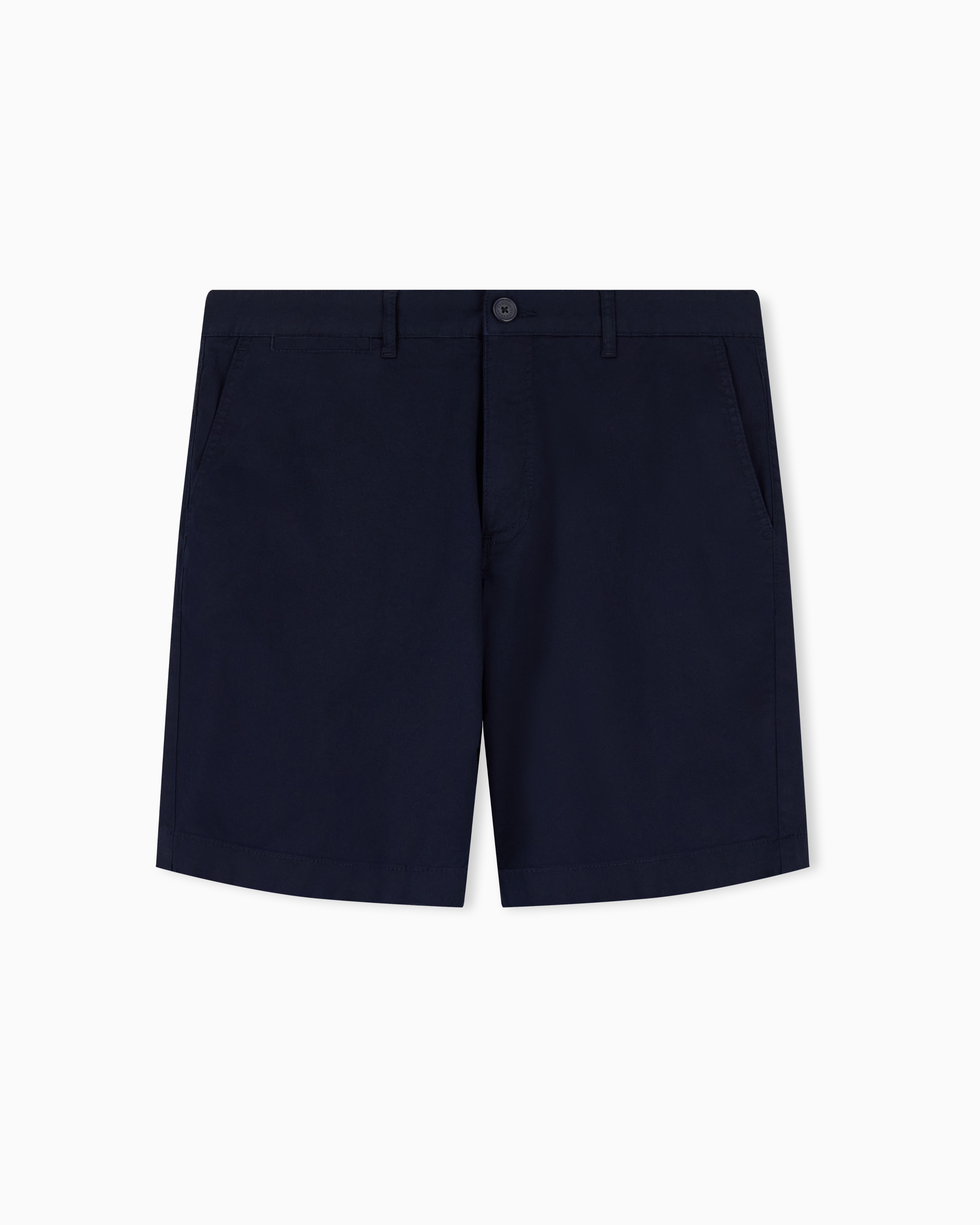 Stretch Cotton Twill Bermuda Shorts
