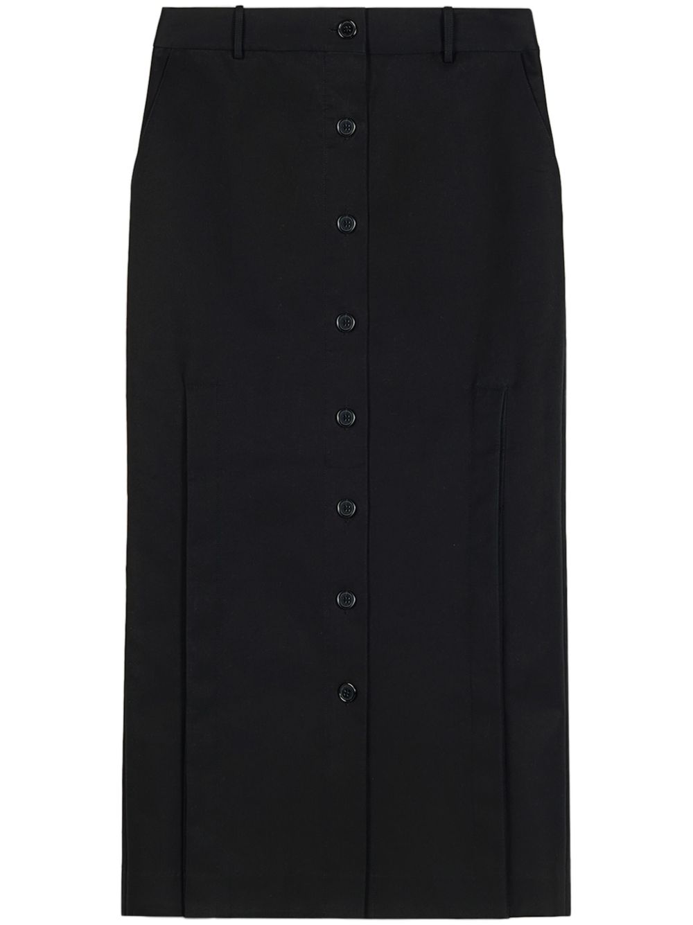 Front-slit skirt - Black