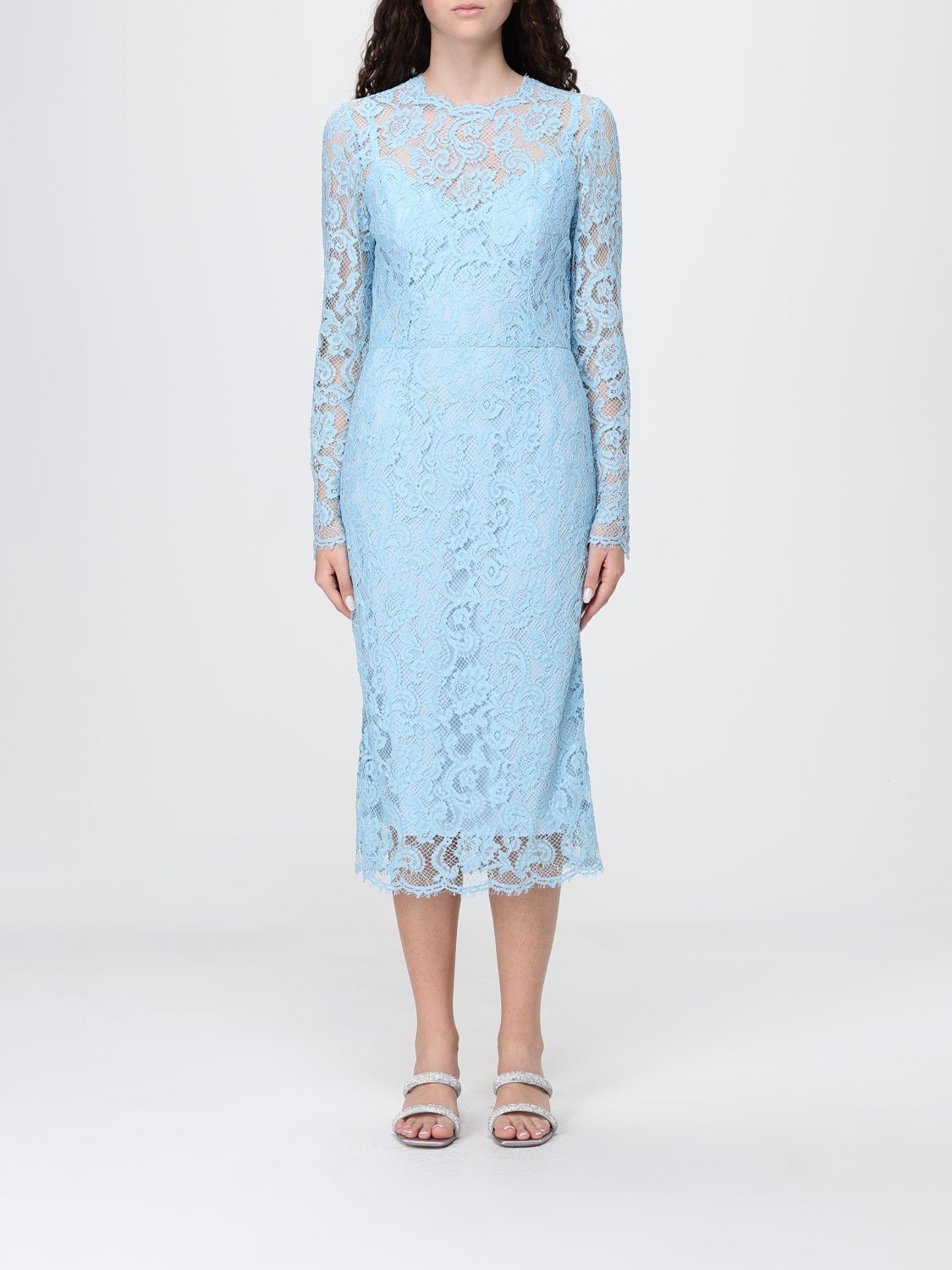 Dress Woman color Gnawed Blue