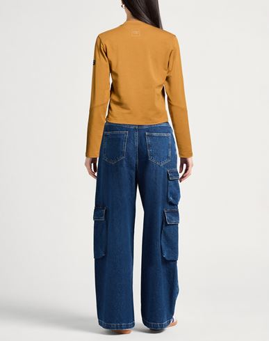 Fanes Woman Sweatshirt Mustard Size 6 Cotton, Lyocell, Elastane