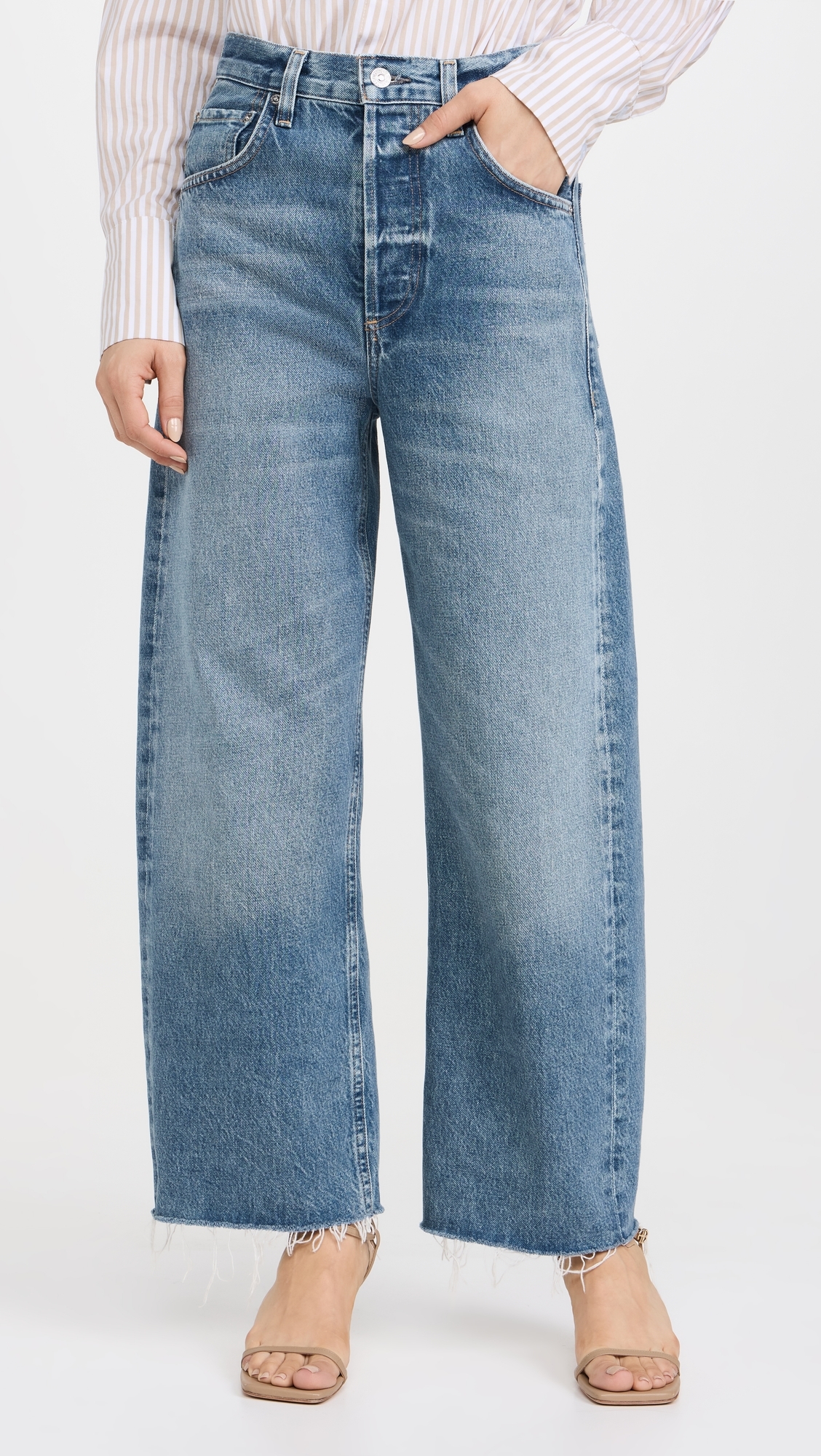 Ayla Raw Hem Crop Regenerative Cotton Jeans Doheny