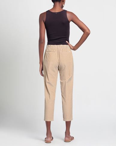 Woman Pants Beige Size 6 Cotton, Elastane