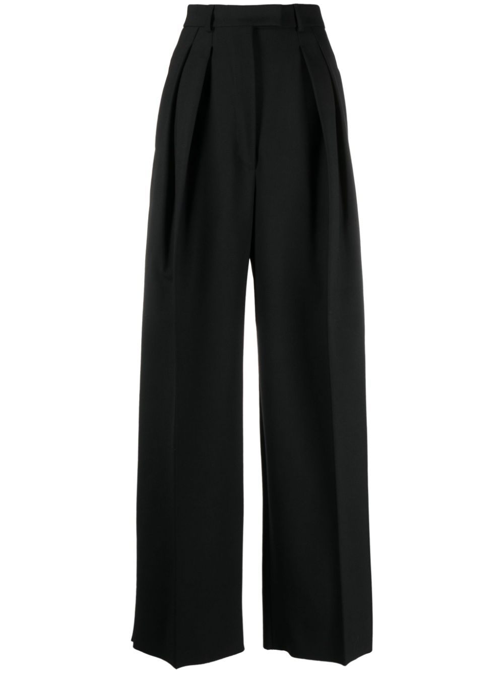 High-waisted wide-leg trousers - Black