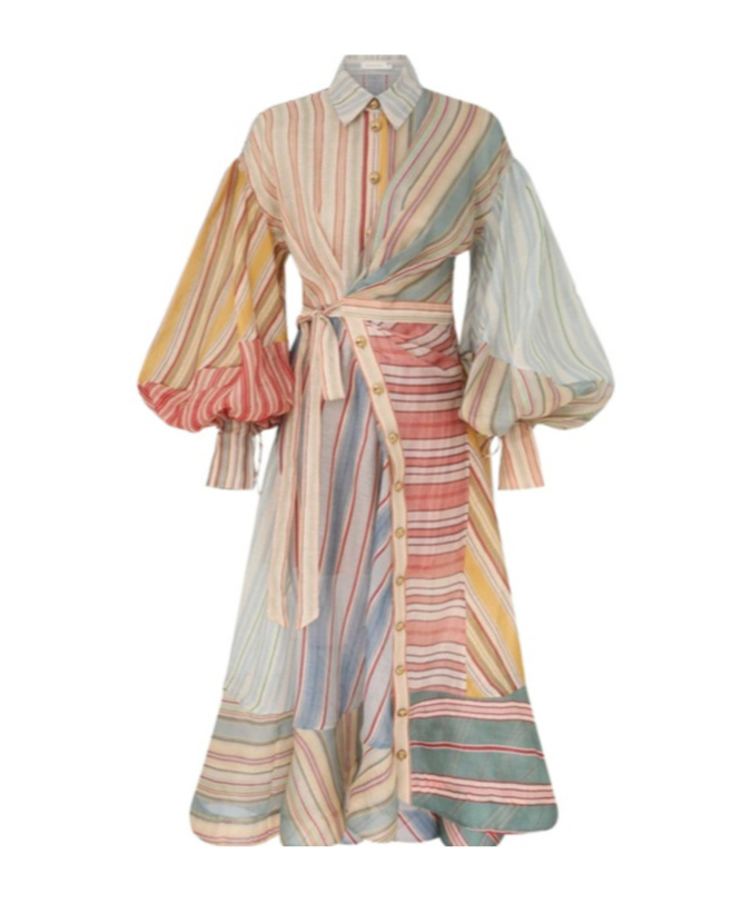 Rebellion Striped Midi Dress