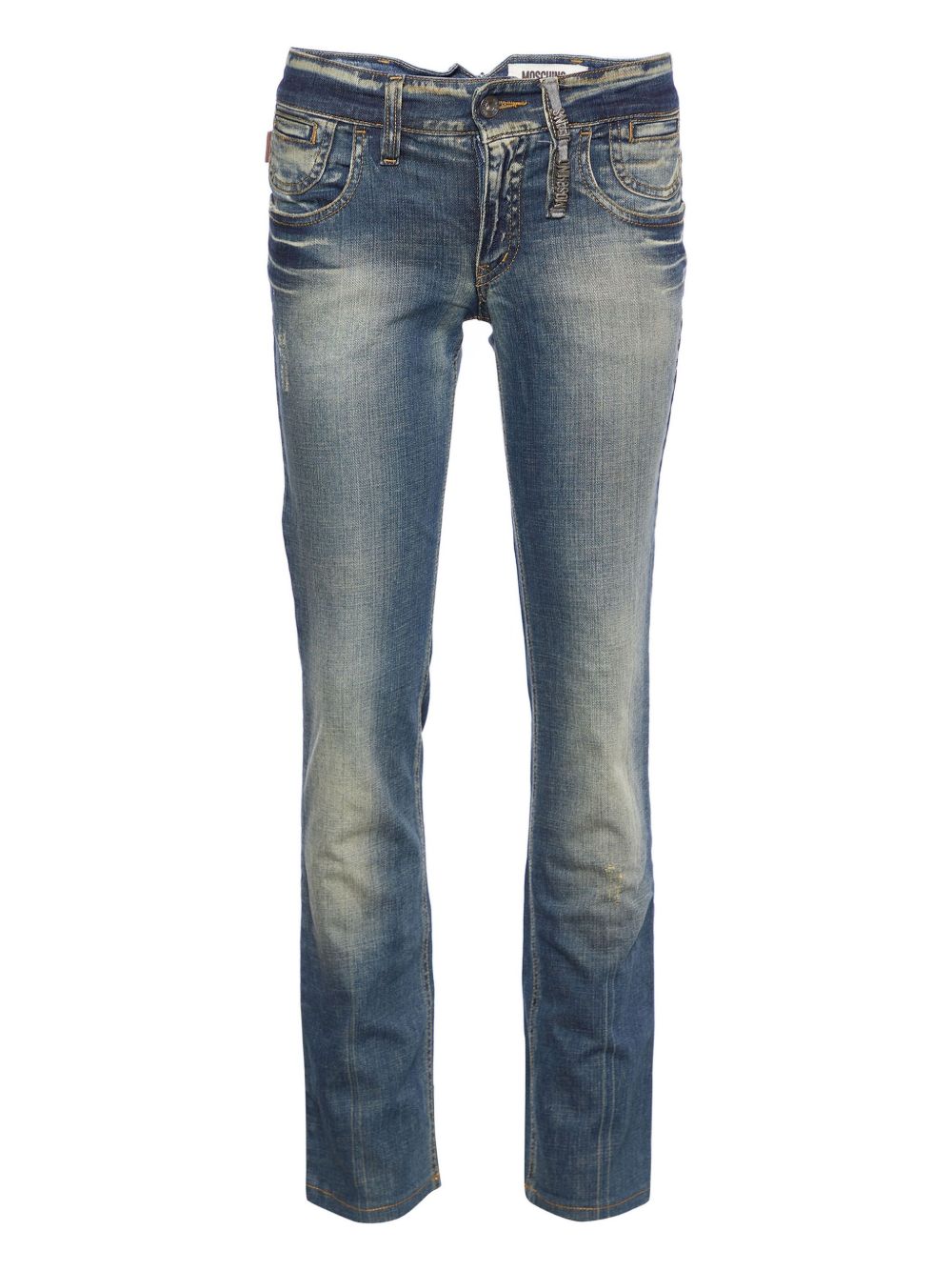Whiskering-effect jeans - Blue