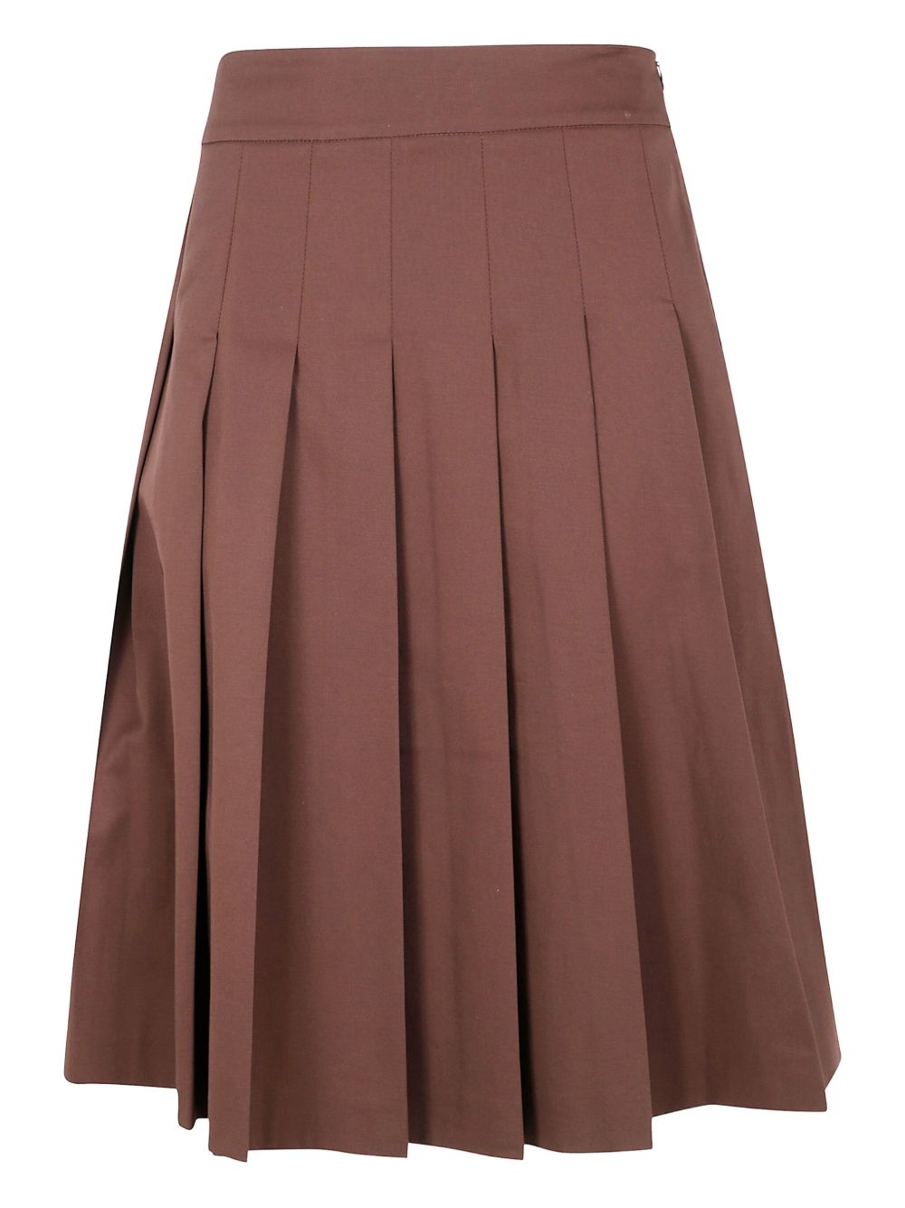 DRHOPE pleated midi skirt - Brown