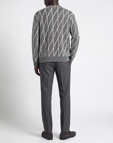 Man Sweater Grey Size 40 Cashmere, Synthetic fibers, Silk, Alpaca wool, Wool