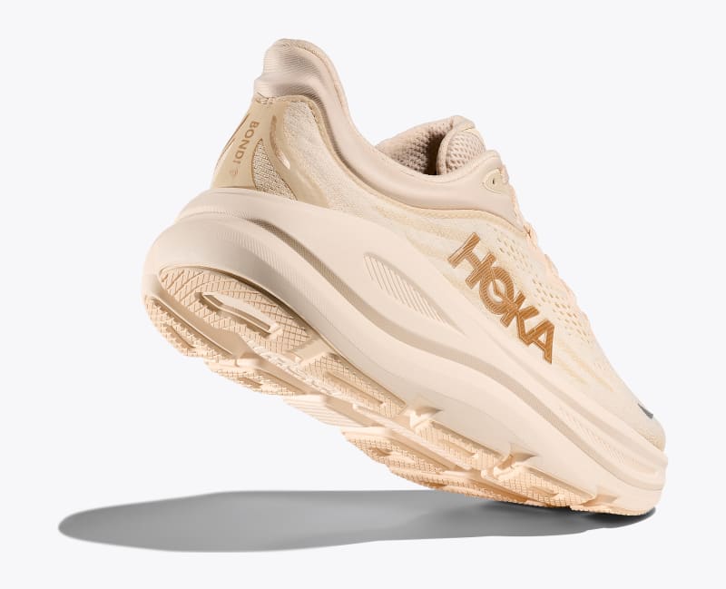 HOKA Women's Bondi 9 Shoes in Vanilla/Birch