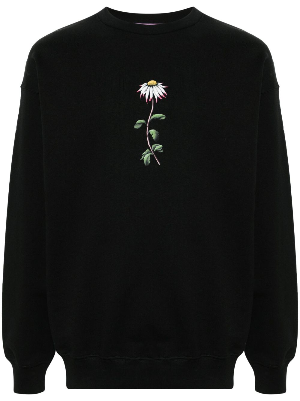 Macca floral-print sweatshirt - Black