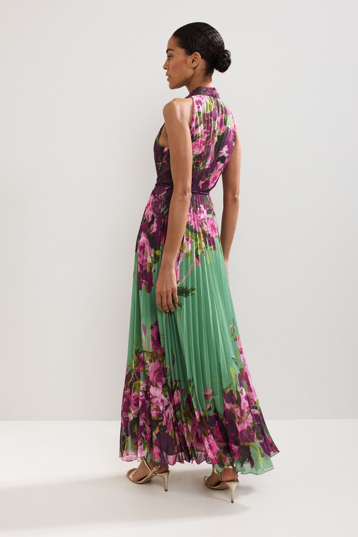 Phase Eight Dahlia Printed Maxi Dress In Fuchsia