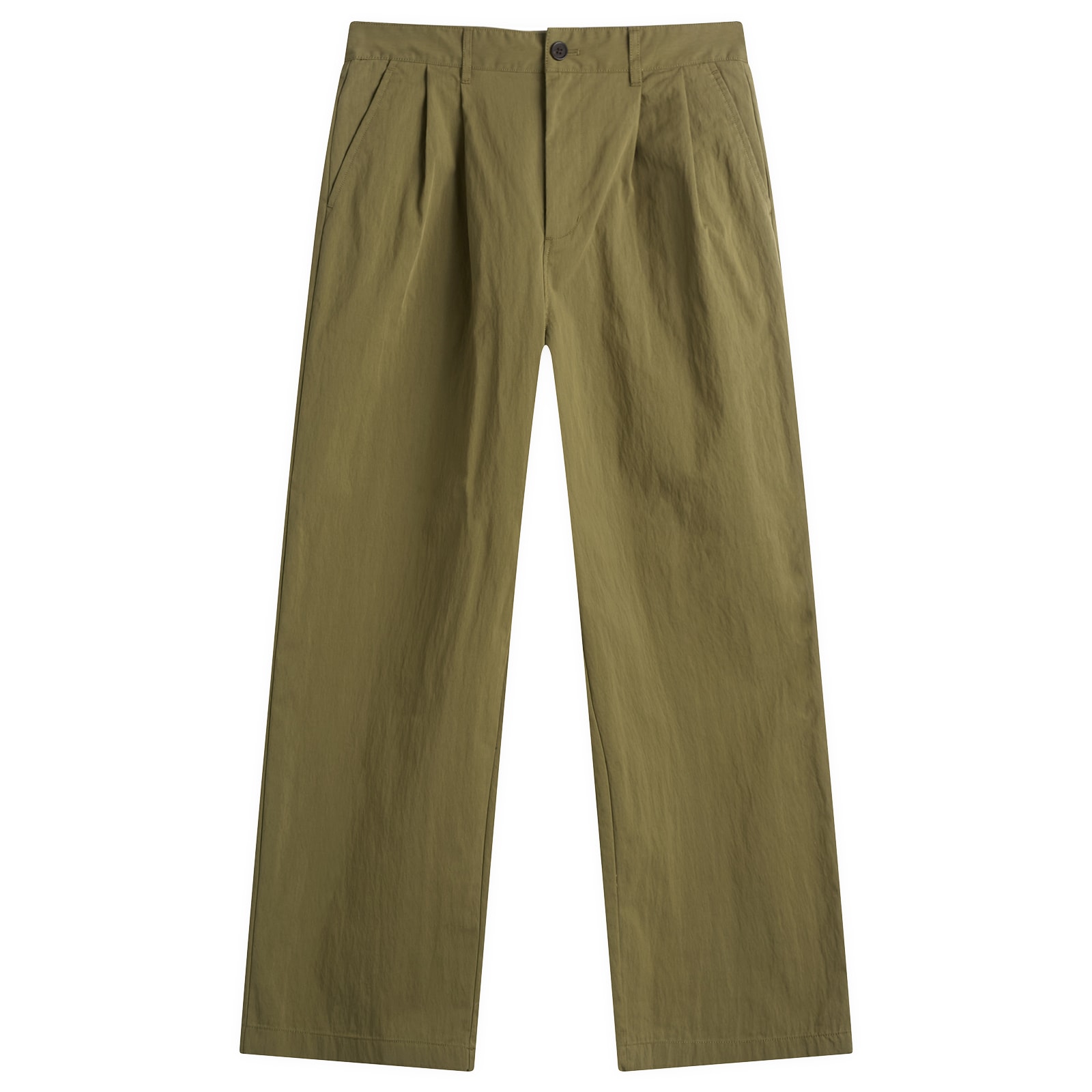 Men's Double Pleat Easy Pants in Olive