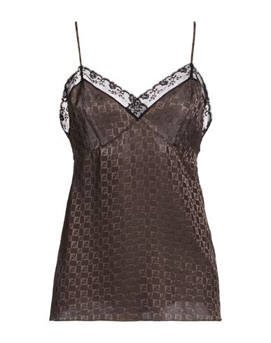 Woman Top Charcoal Size 2 Silk, Cotton, Polyamide