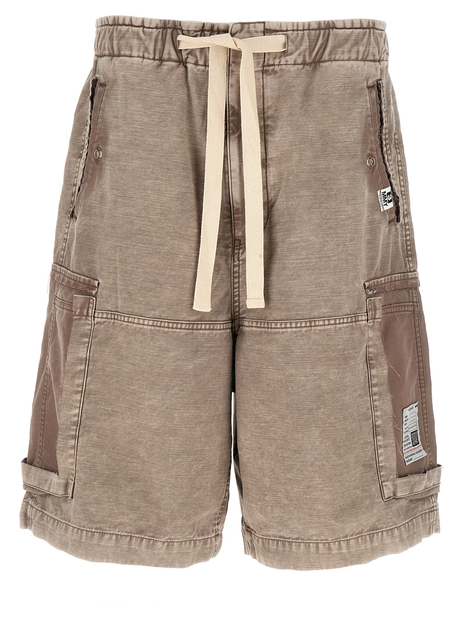 Cargo Cotton Bermuda Shorts — Gray