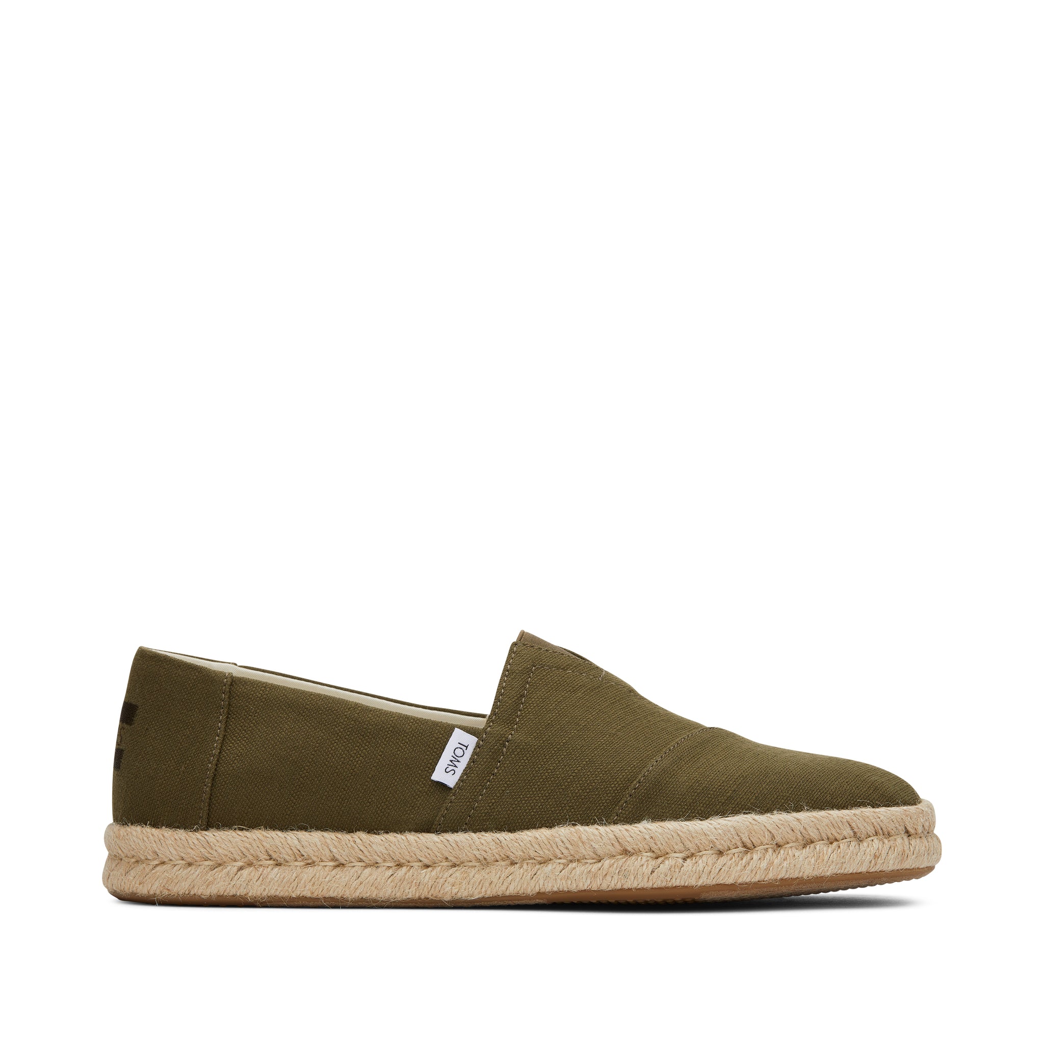 Men's Alpargata Rope 2.0 Espadrille Olive Recycled Cotton Slubby Woven