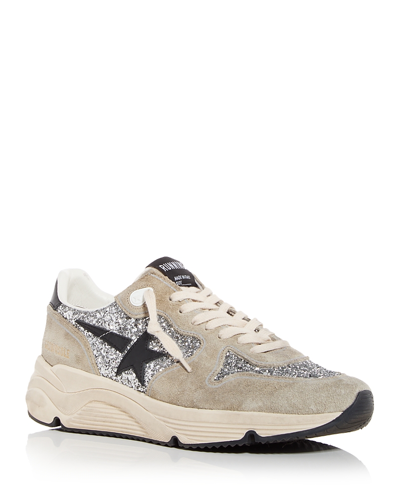 Running Sole glitter-embellished sneakers