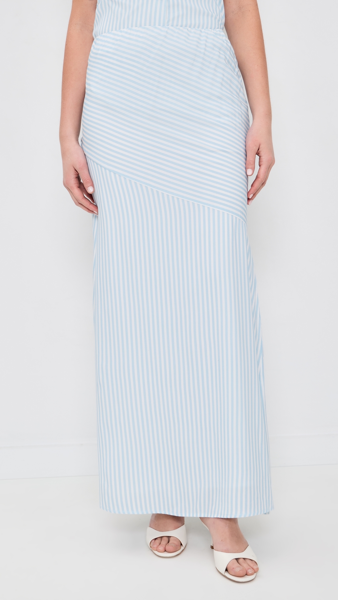 Dania Low Waist Maxi Skirt Blue Stripe