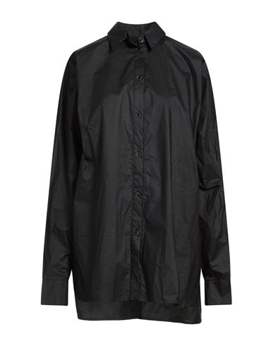 Woman Shirt Black Size 4 Cotton, Polyurethane