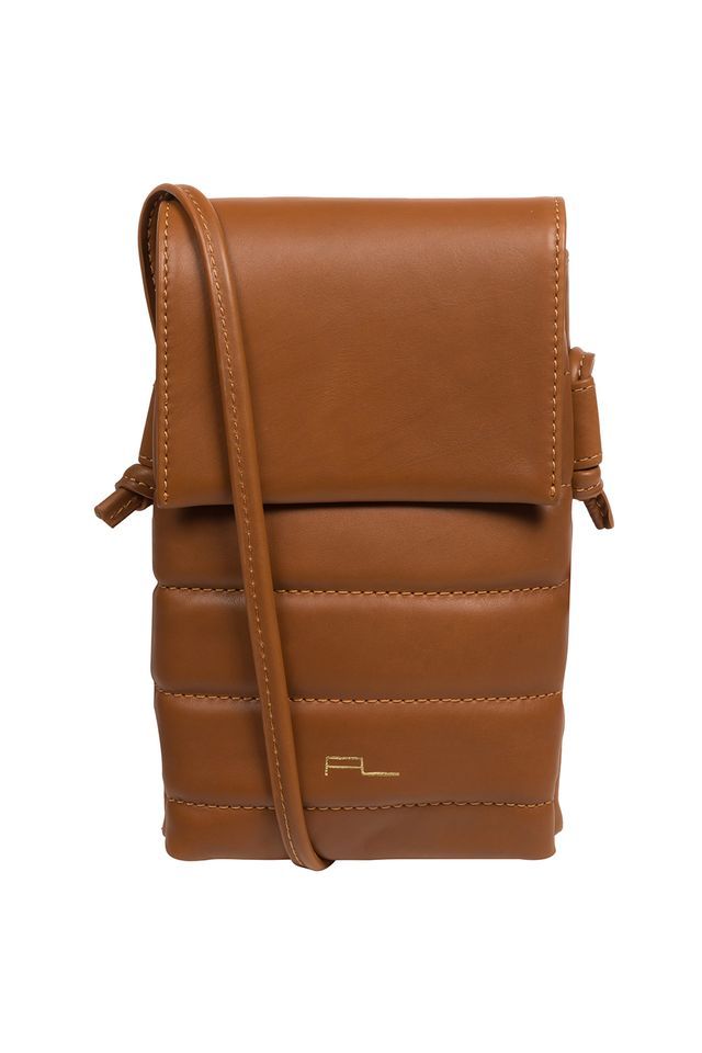 Pure Luxuries London Women's 'Lilian' Nappa Leather Cross Body Phone Bag in Tan