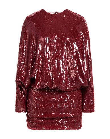 Woman Mini dress Burgundy Size 2 Polyester, Elastane