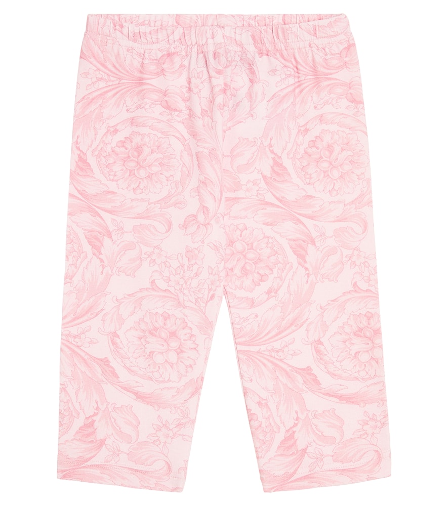 Versace Kids Baby Barocco cotton-blend leggings