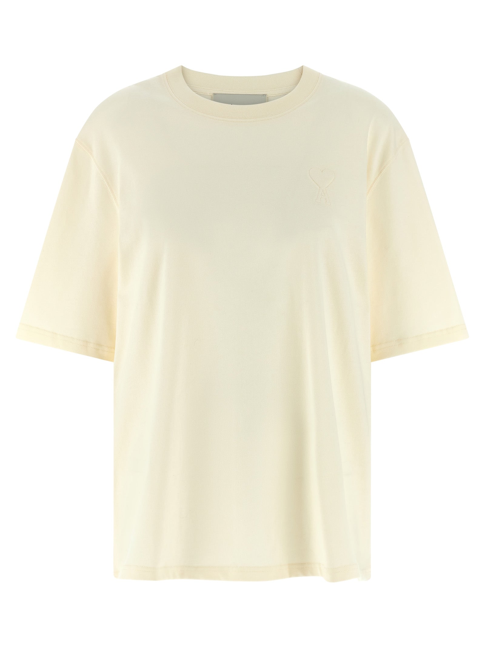 Ami de Coeur Logo Embroidered T-Shirt — Beige