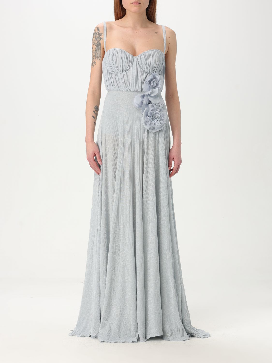 Dress ELISABETTA FRANCHI Woman color Gnawed Blue