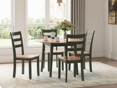 Gesthaven Dining Table and 4 Chairs, Natural/Green