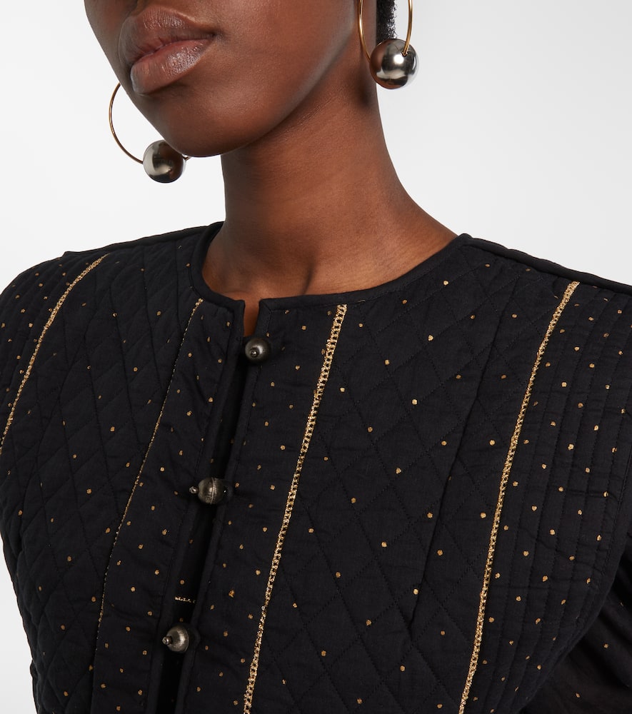 Volana embellished cropped cotton vest