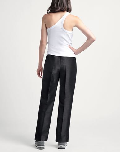 Woman Pants Charcoal Size 8 Virgin Wool, Silk