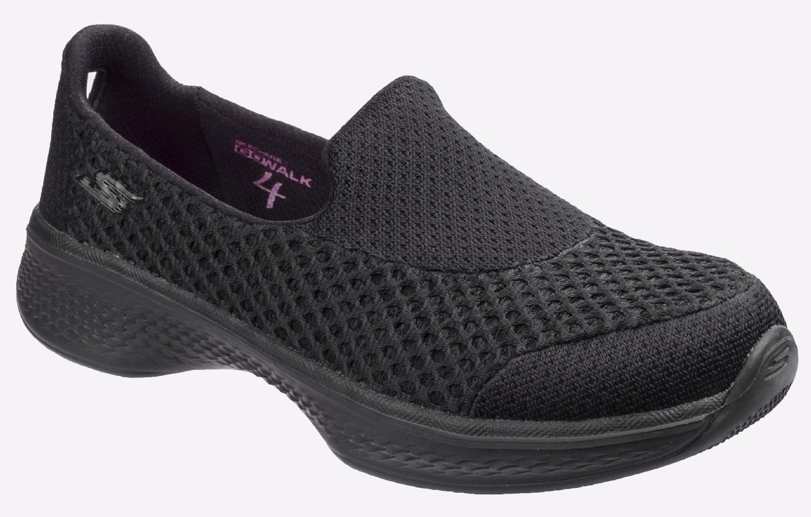 Skechers Kids Unisex Go Walk 4 Kindle Junior Slip On Trainers - Black - .5 Kid