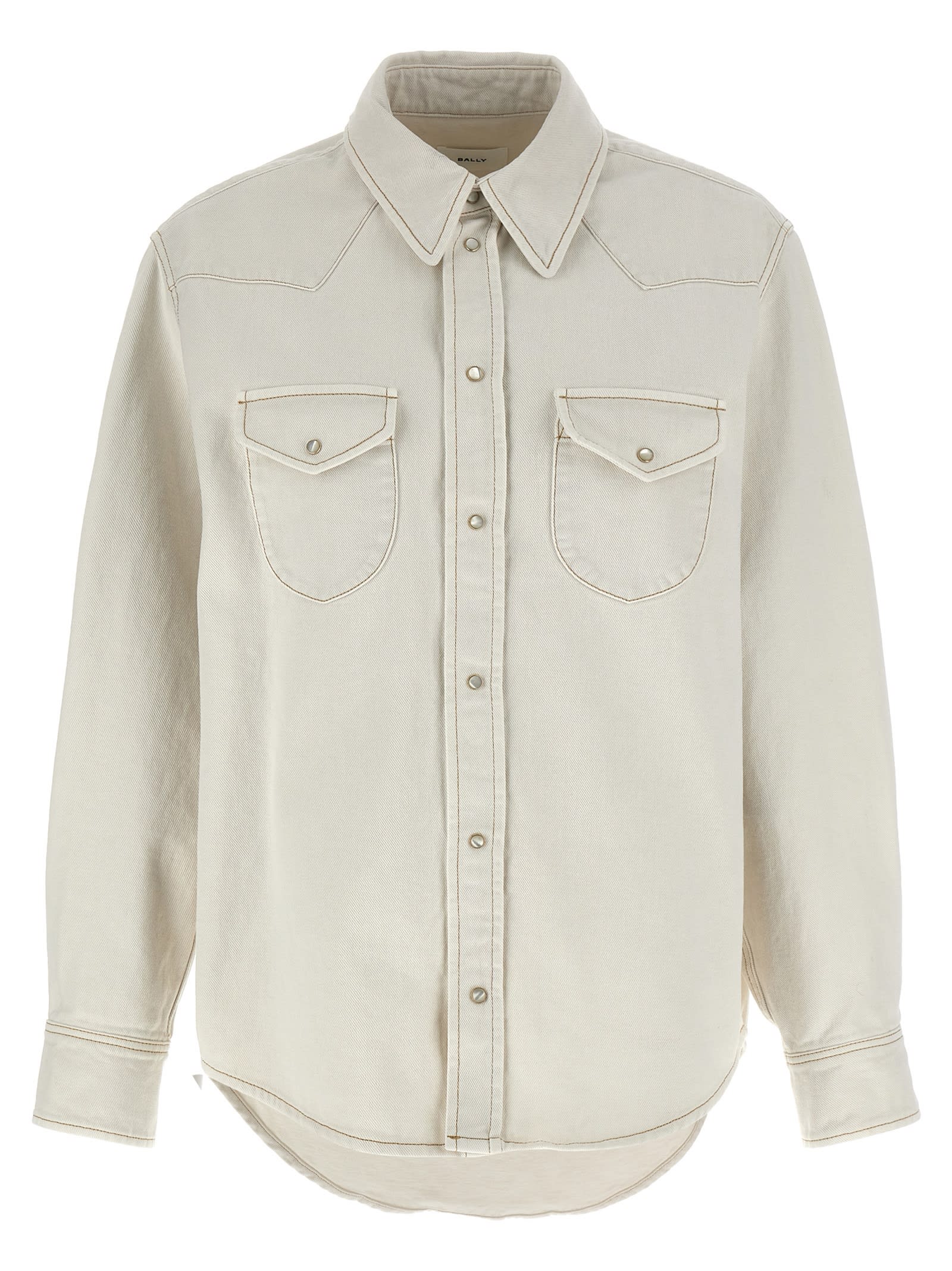 -Denim Shirt Camicie Bianco-Donna