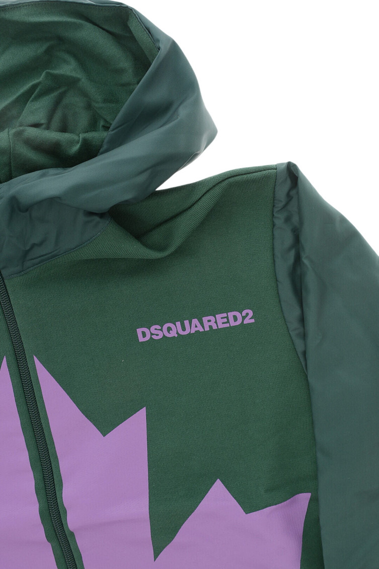 Boys Green Graphic Jacket