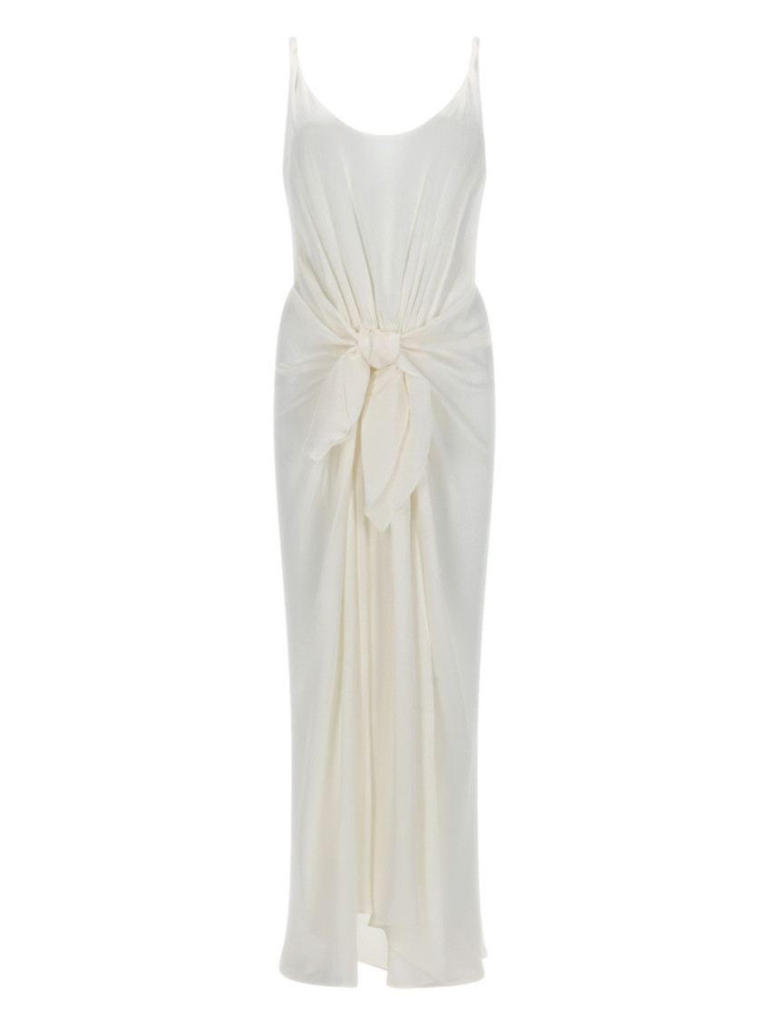 JW Anderson - long draped dress spaghetti straps knot