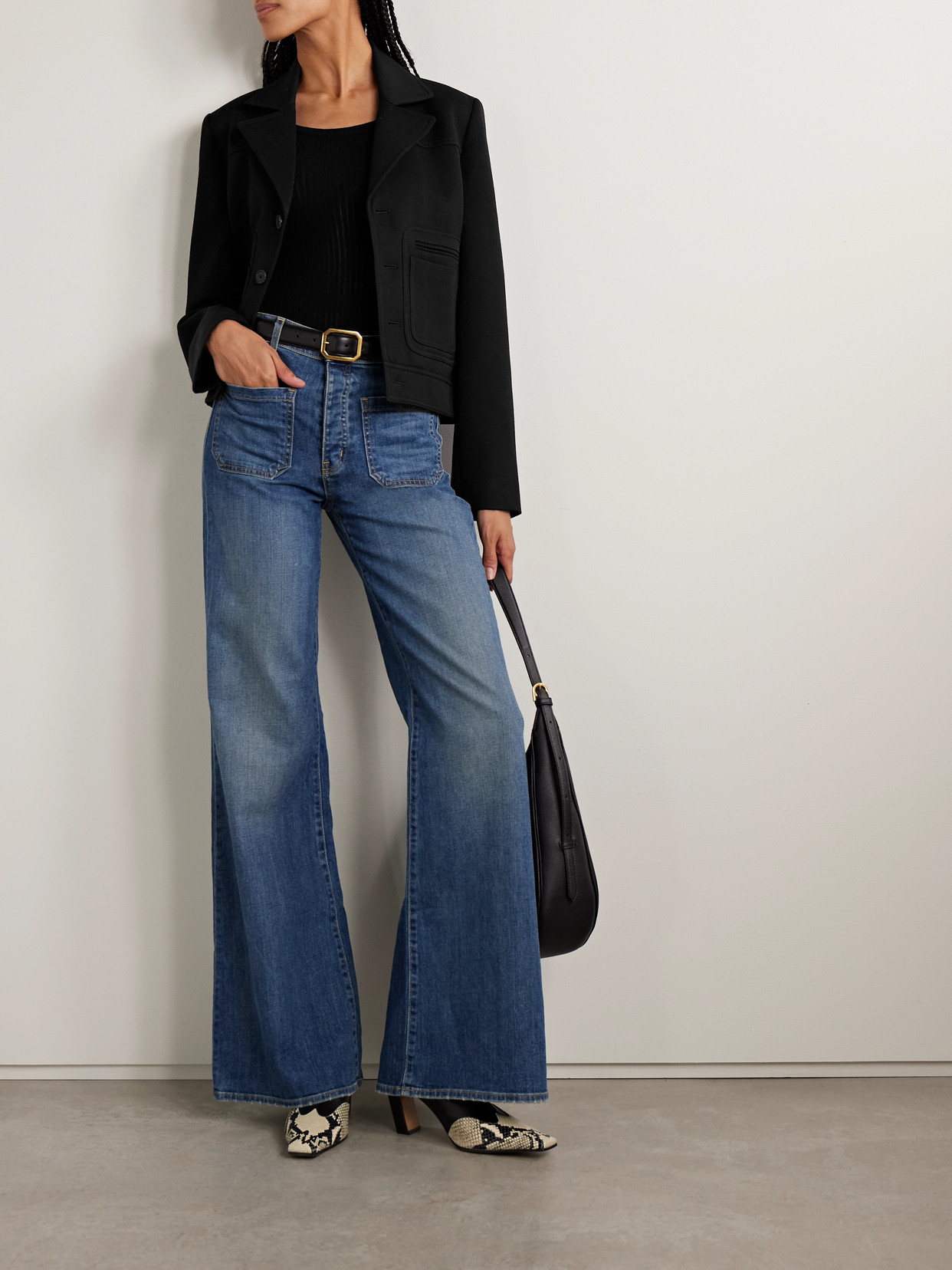 Georgy Wool-gabardine Jacket - Black
