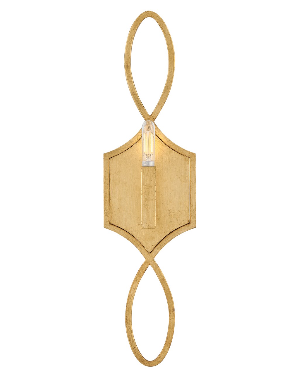 Distressed Brass LED Wall Sconce from the Leona Collection