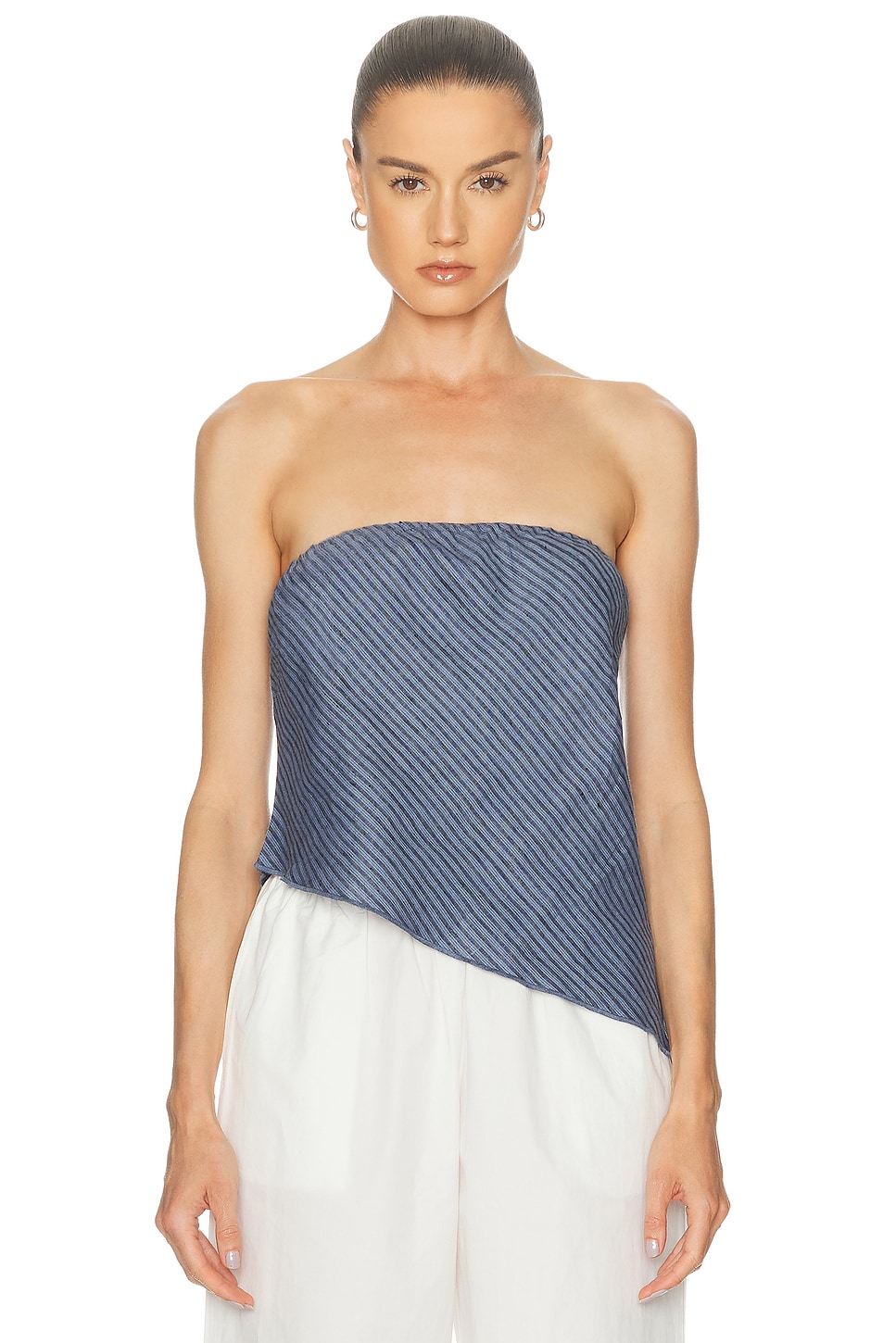 Deiji Studios OBERTEIL in Azure Stripe - Blue. S also in XS