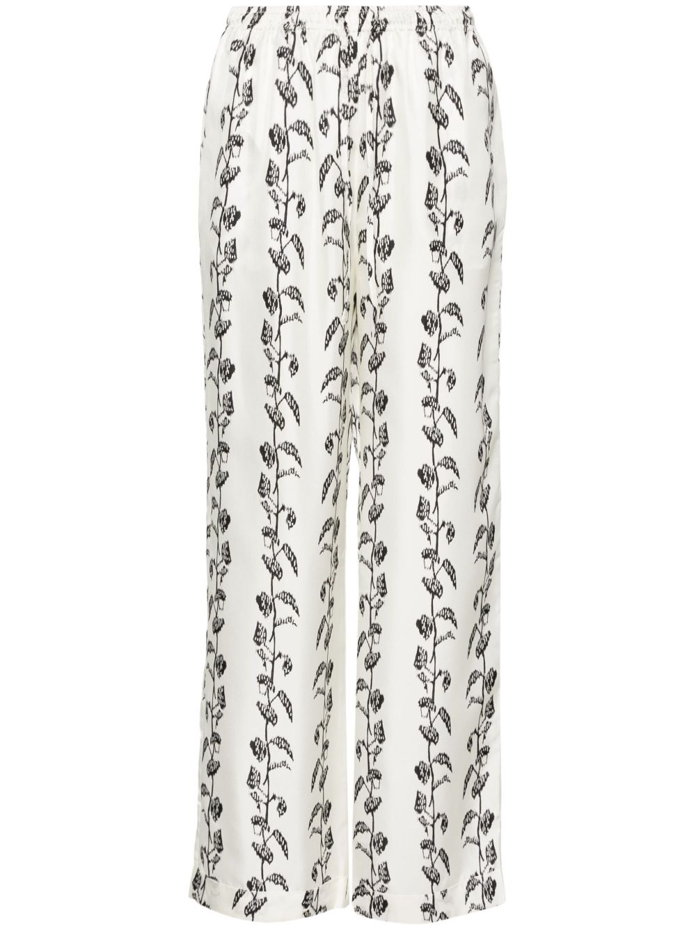 Aurelia mid-rise straight-leg trousers - White