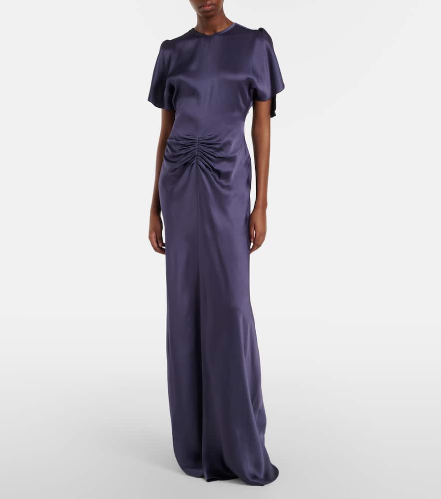 Isabella gathered satin gown