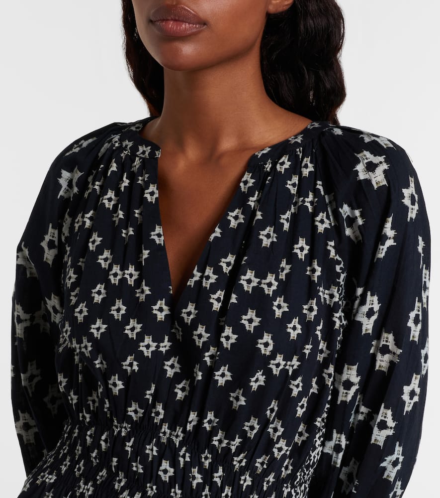 Elen embroidered cotton midi dress
