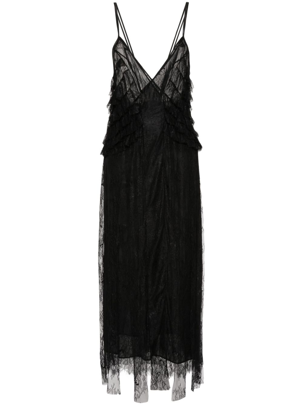 Lace maxi dress - Black