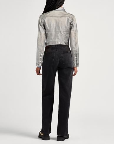 Diesel Woman Denim outerwear Khaki Size S Cotton, Polyester, Elastane