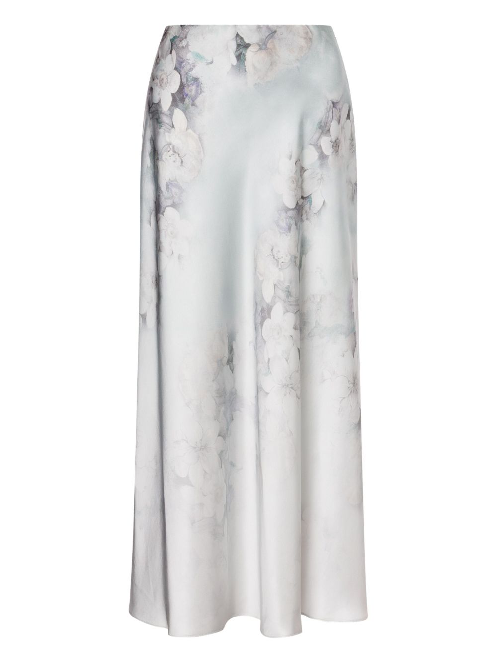 Satin maxi skirt - White