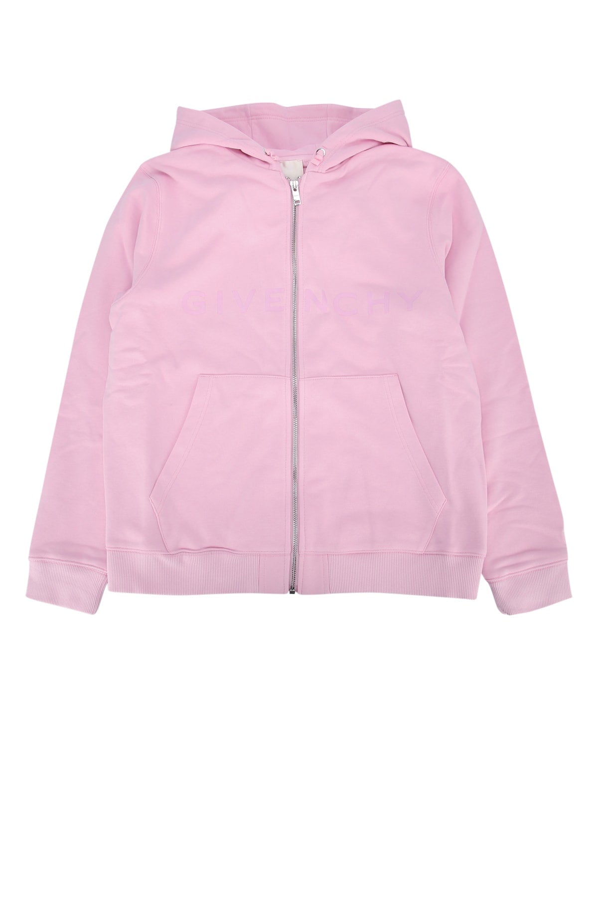 Cotton-Blend Hooded Cardigan — Pink