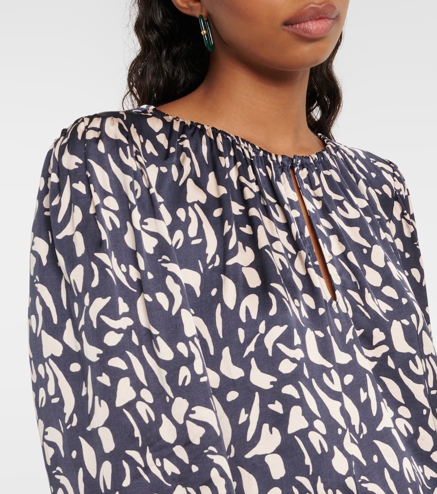 Kade printed satin blouse