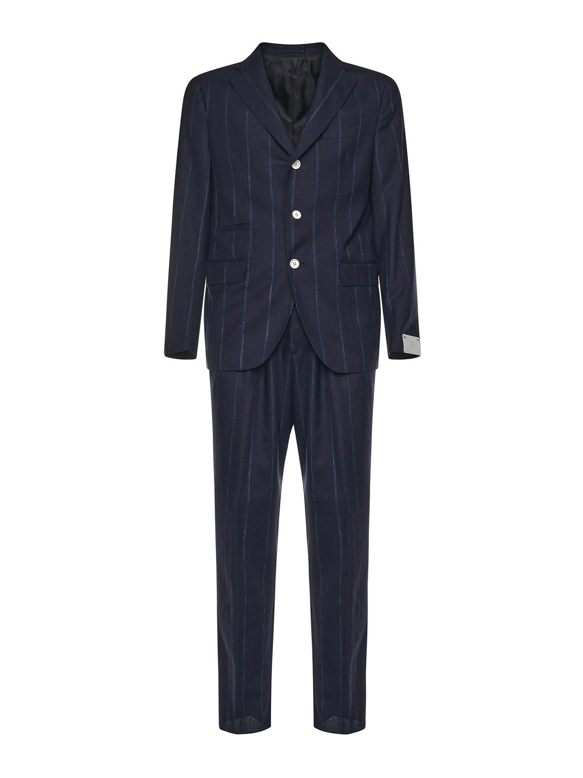 Single-Breasted Pinstripe Suit
