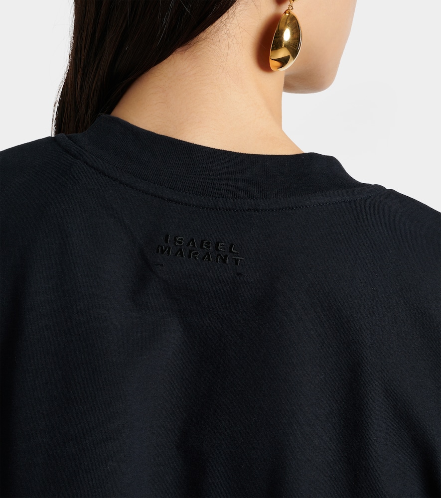 Zaely cropped cotton jersey T-shirt