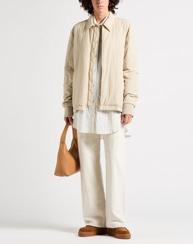 Woman Jacket Beige Size L Polyester, Polyamide, Elastane