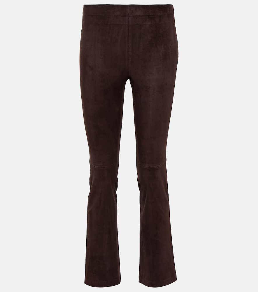 JP Twenty mid-rise bootcut suede pants